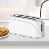 Tostadora de Pan de Molde de 4 Rebanadas, 6 Niveles de Tostado, Botón de Parado, Capacidad para 4 Rebanadas, Ranura de Acero Inoxidable, Bandeja Recogemigas, 220V-240V/50Hz, 1300W