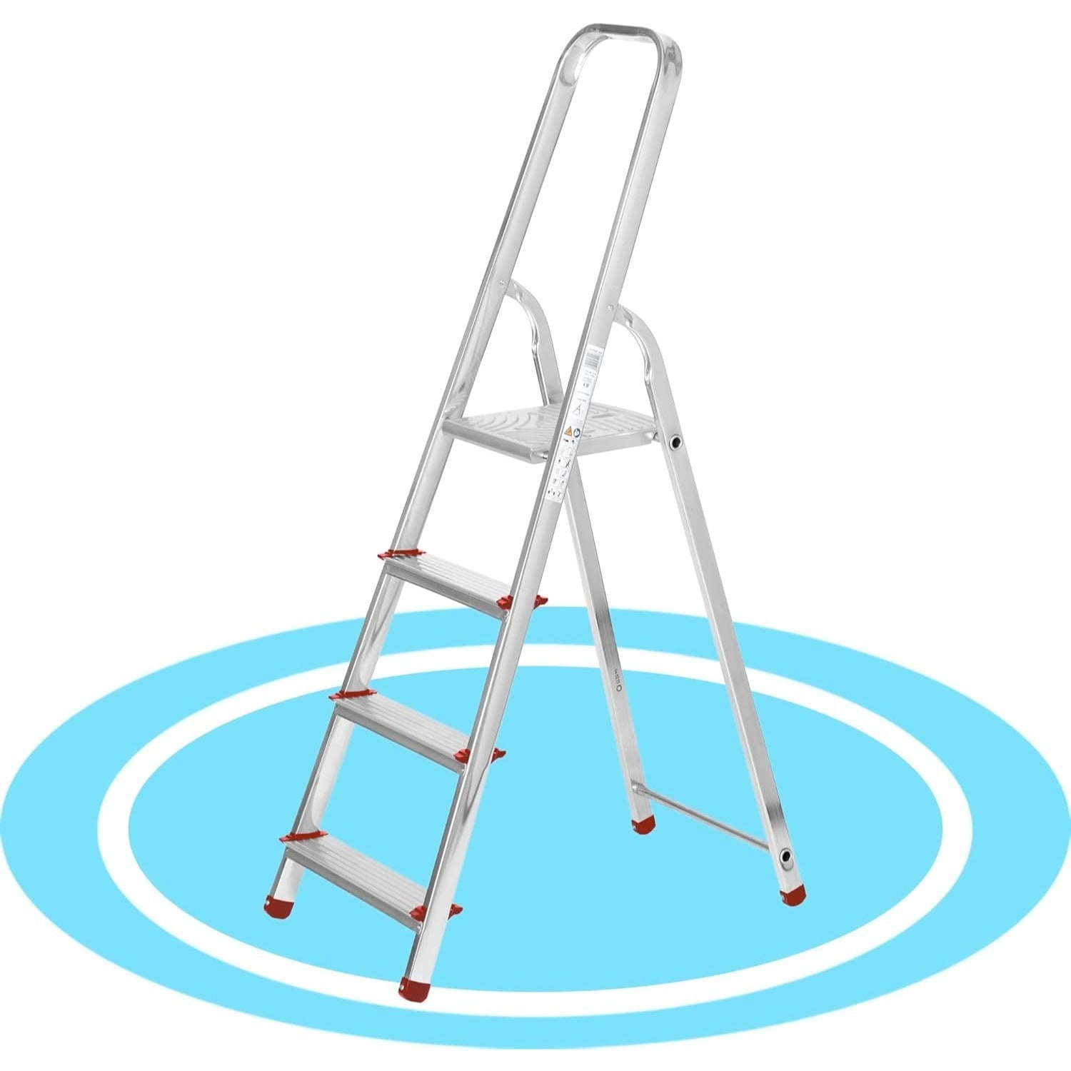 Escaleras Plegables Aluminio de Tijera Super Resistente hasta 150Kg, Acero y Aluminio Antideslizantes