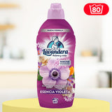 La Antigua Lavandera Suavizante para Ropa, Aroma Esencia Violeta y Fácil Planchado, 1,76 L, 80 Lavados