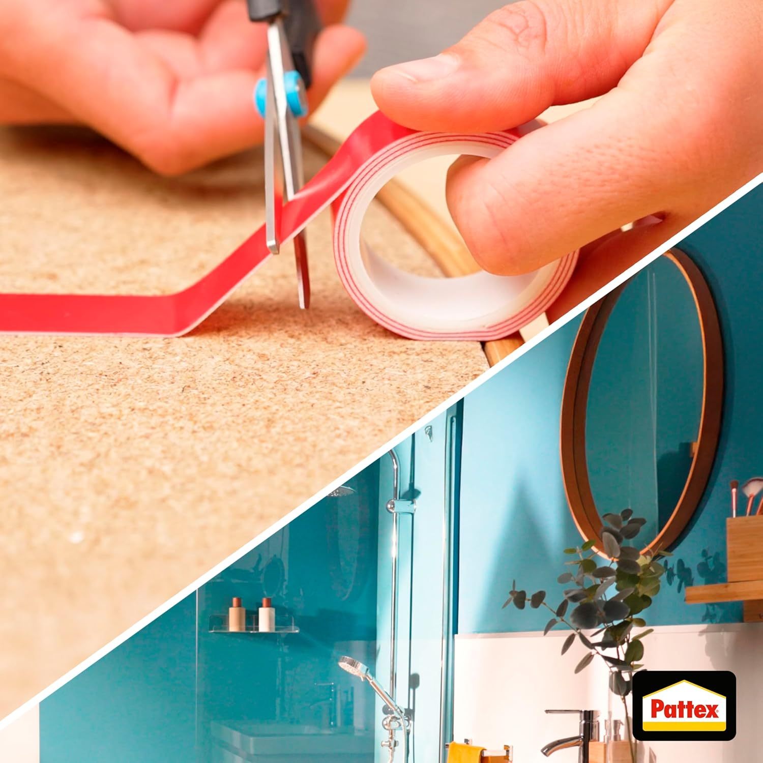 Pattex No Más Clavos Cinta Adhesiva Doble Cara Permanente, Cinta de Doble Cara Extrafuerte, Adhesivo de Montaje para Interior y Exterior, 19mm x 1,5m
