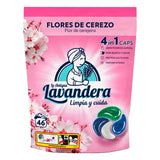 La Antigua Lavandera Detergente en Cápsulas 4 en 1 para Ropa, Aroma Flores de Cerezo, 46 Cápsulas