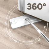 Fregona y Cubo de Limpieza Escurridor con Compartimentos, Cabezal Plano y Flexible Rotación 360. Cubo Escurrefacil. Ideal para Limpiar Suelos, Paredes, Techos, Ventanas, Incluye Recambios Extra