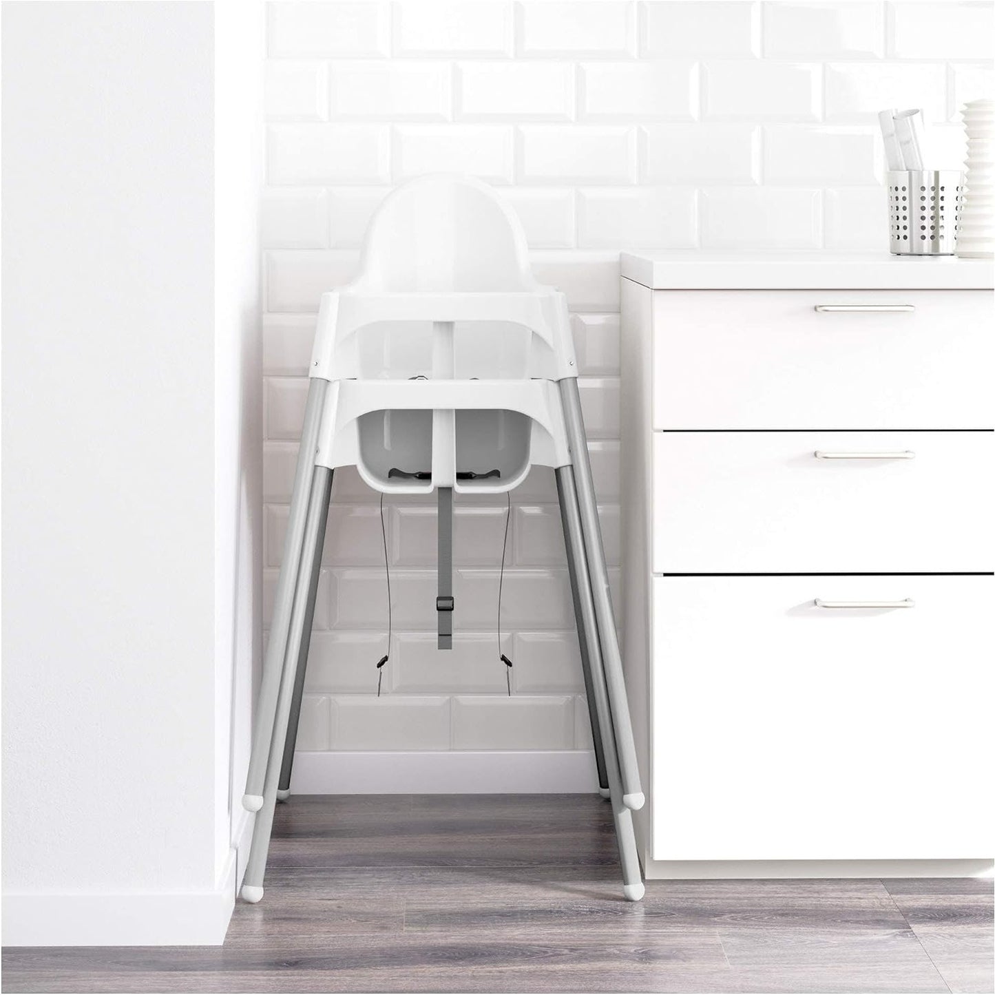 Trona Bebe Portátil, Fácil de Desmontar y Transportar, Segura, Estable y Resistente, Incluye Cinturón de Seguridad, Trona Bebé para Comer