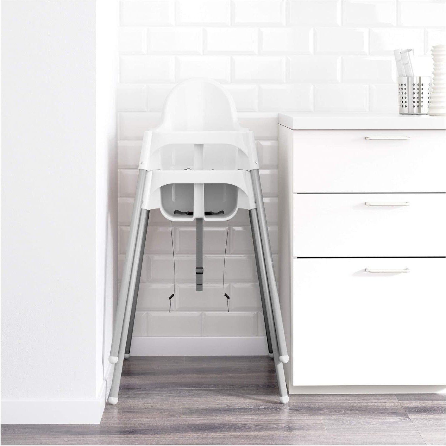 Trona Bebe Portátil, Fácil de Desmontar y Transportar, Segura, Estable y Resistente, Incluye Cinturón de Seguridad, Trona Bebé para Comer