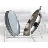 Organizador Sartenes, Organizador Utensilios Cocina, Ideal para Ahorrar Espacio, Estante con 3 Niveles, 21.5 x 25.5 x 14 cm