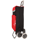 Carro Compra Plegable con Bolsillo Térmico para Congelados, Carro Plegable con Ruedas, Bolsillo Trasero con Cremallera, 2 Compartimentos Extra en Total, Con Capacidad de hasta 54 Litros y 40 Kg de Carga Máxima
