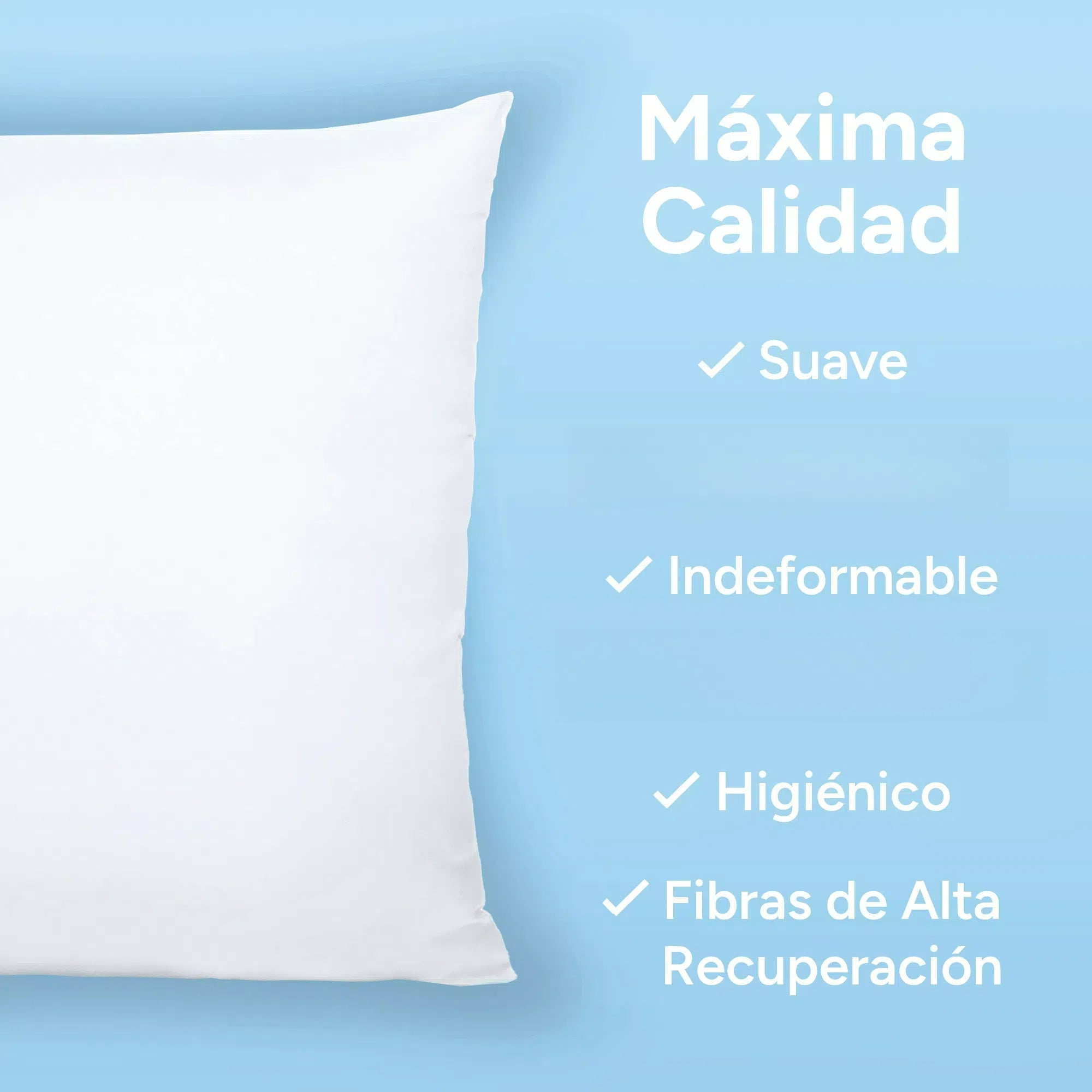 Relleno Cojín de Fibra Hueca Siliconada de Alta Recuperación, Indeformable, Suave, Mullido, Cojín para Sofá o Cama para Casa