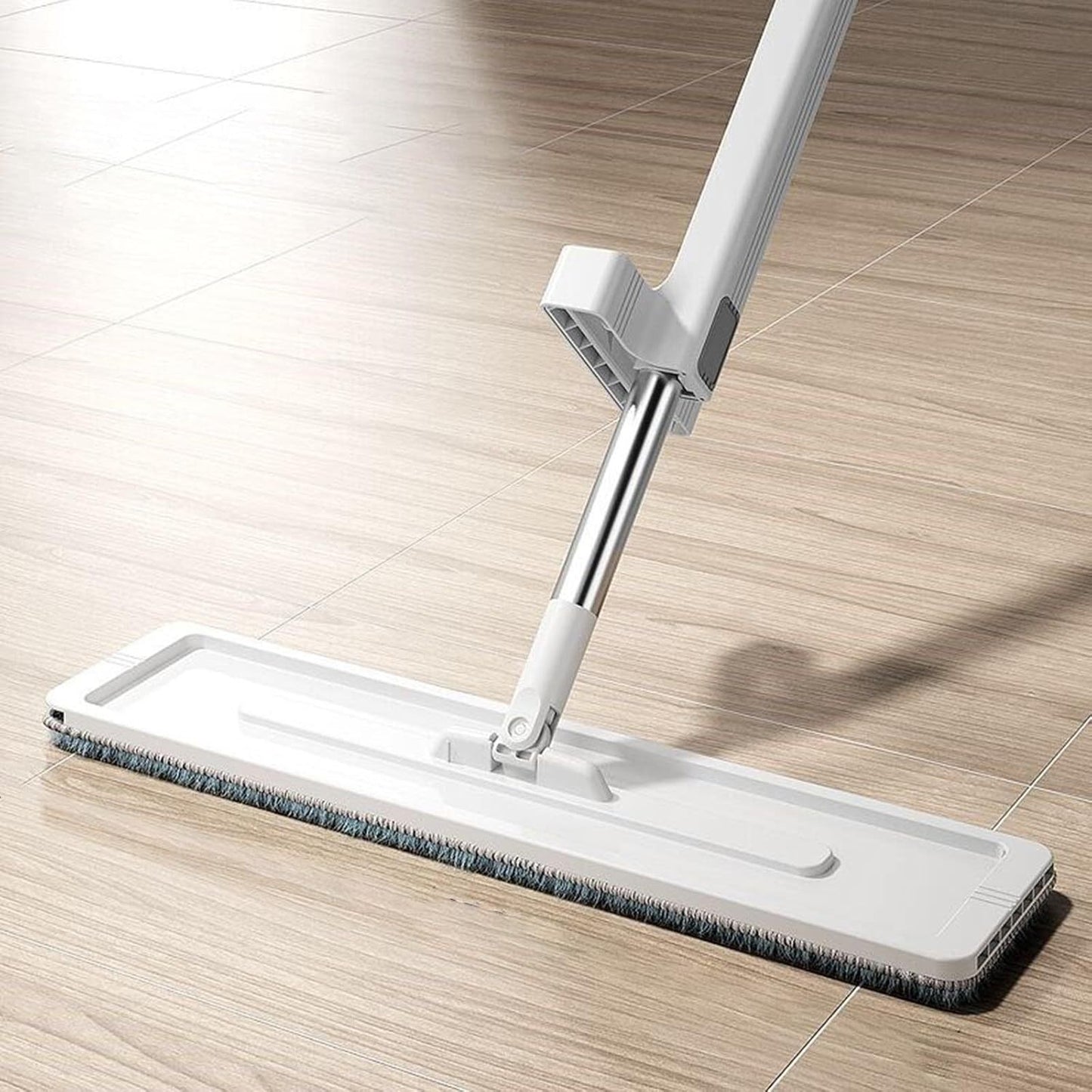 Fregona Escurre Facil de Microfibra con 2 Almohadillas Reutilizables, Fregona Plana, Auto Exprimible, Uso sin Esfuerzos, Ideal para Limpieza de Cocina, Baño, Suelos, Paredes, Cristales y Coche