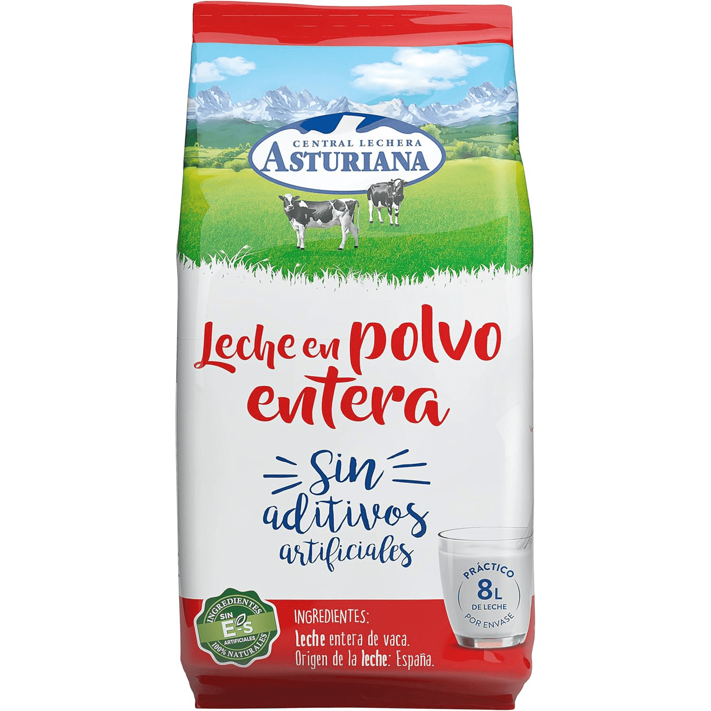 Central Lechera Asturiana Leche en Polvo Entera, Sin Aditivos Artificiales, 1kg