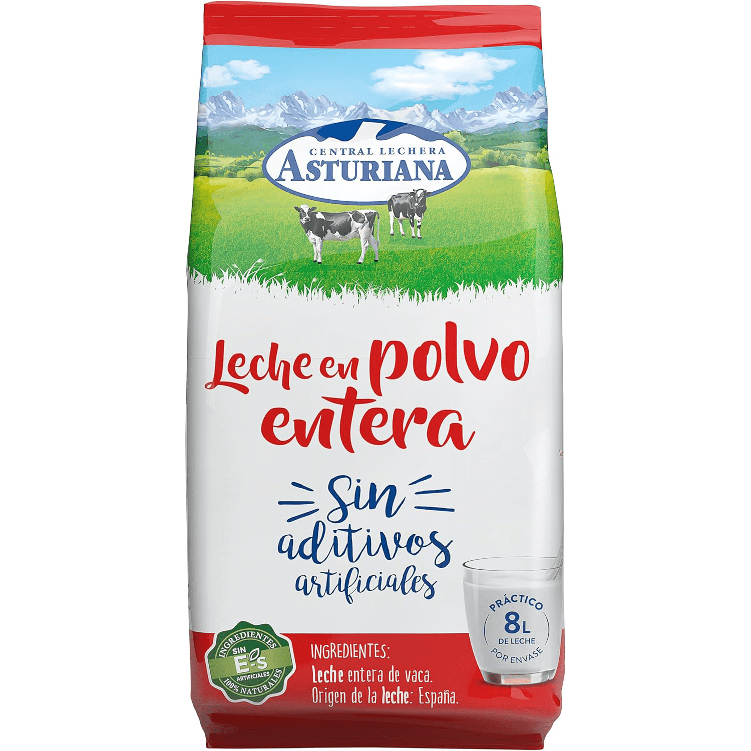 Central Lechera Asturiana Leche en Polvo Entera, Sin Aditivos Artificiales, 1kg