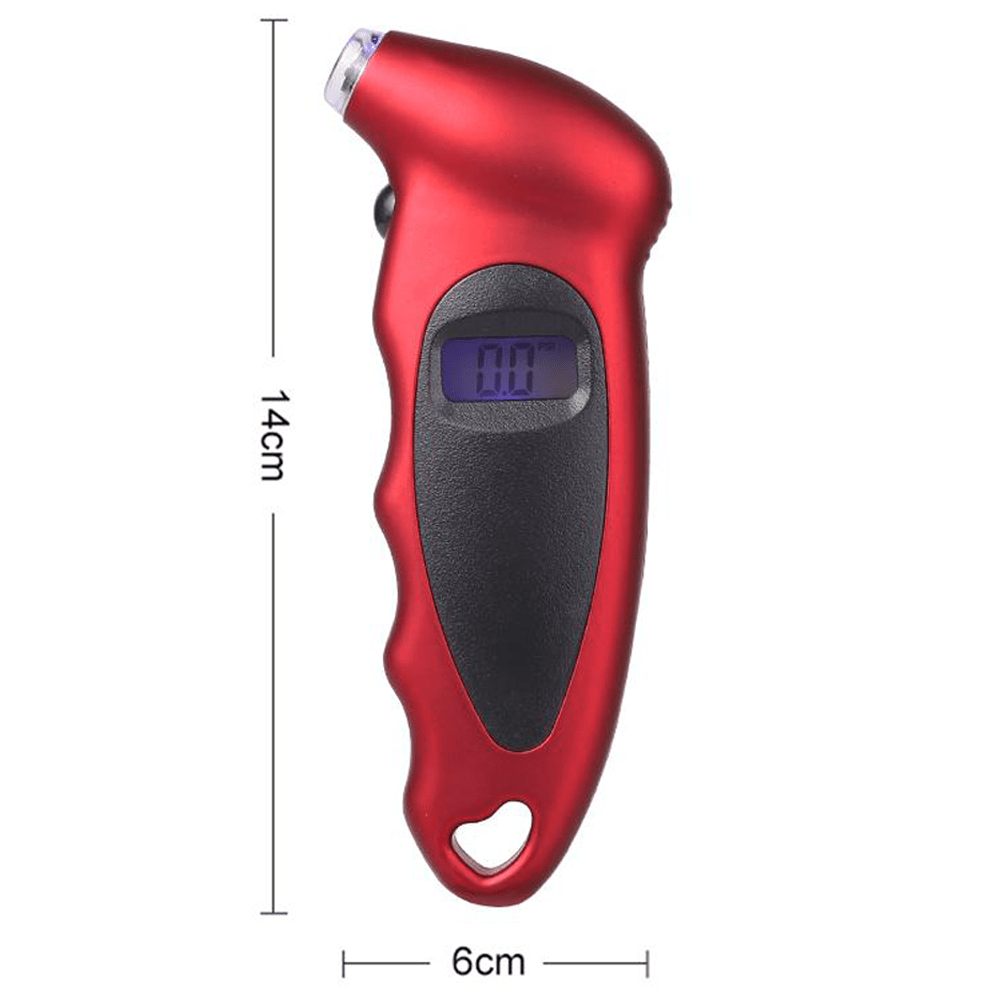 Manometro Neumaticos, Medidor de Presión de Neumáticos Digital con Pantalla LCD retroiluminada para Coche, 4 Ajustes, Rango presión: 0-150PSI o 0-7.0 BAR o 0-7.0Kgf / cm2 o 0-700Kpa, Controla el Desgaste de los Neumáticos