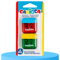 CARIOCA Pack 2 Sacapuntas de 2 Orificios con Depósito, Tapón de Seguridad, Colores Aleatorios