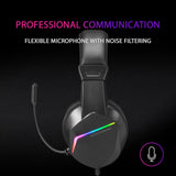 Mars Gaming MH122, Cascos Gaming FRGB Over Ear con Micrófono, Sonido HiFi, Cancelación de Sonido, Ultraligeros, PS4 PS5 Xbox Switch Switch 2 Tablet Windows Mac, Negro