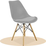 Sillas para Comedor, Sillas para Cocina con Asiento Blando, Tapizado y Patas Resistentes de Madera de Haya, Sillas Nórdicas Minimalistas, 49.5 x 44 x 79.5 cm