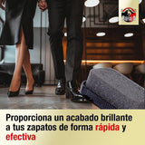 Búfalo Esponja Limpieza Zapato Autobrillante, Limpieza, Brillo y Color Inmediato, Especialmente Indicado para Calzado con Pieles Lisas, Color Negro, 70 Aplicaciones Aprox