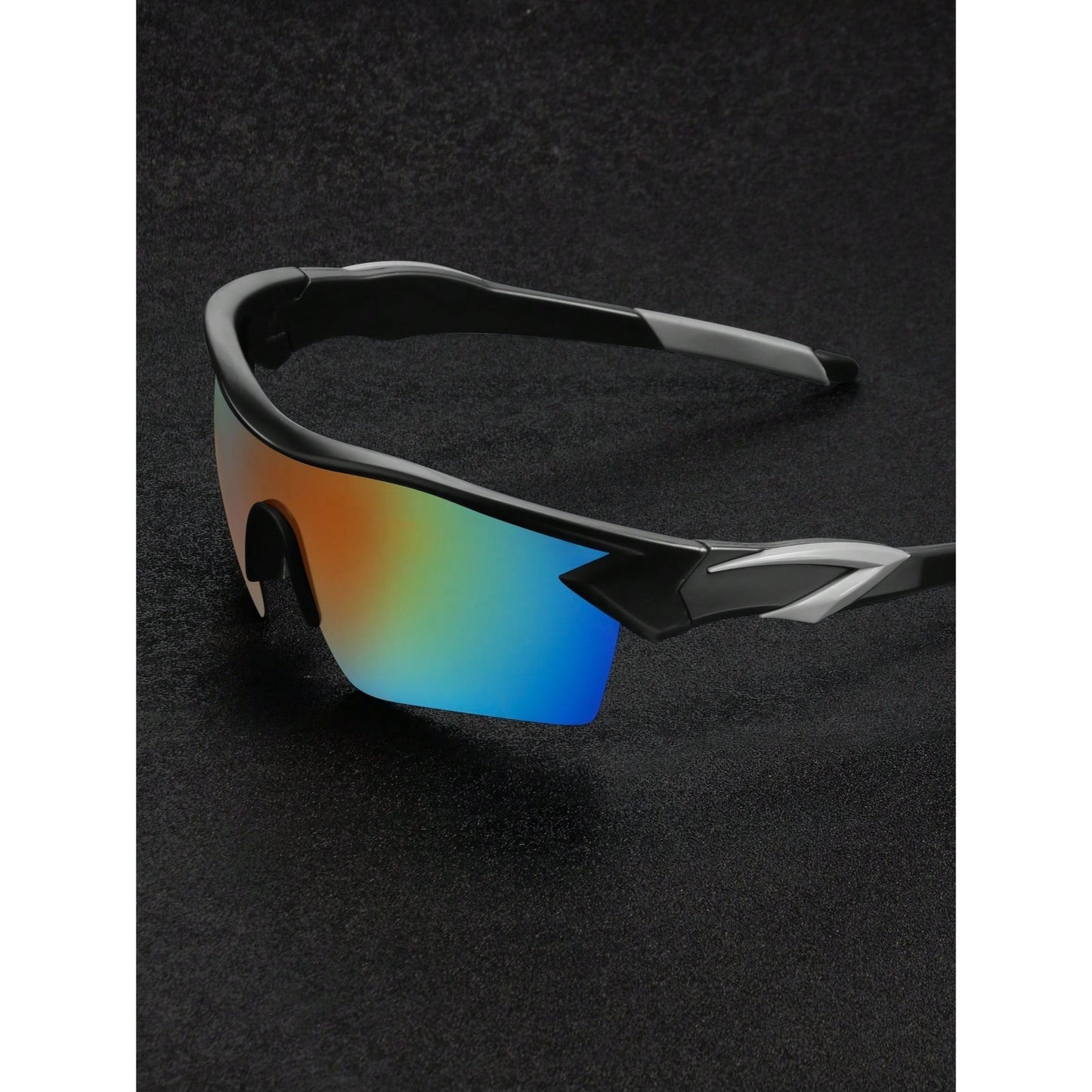 Pack 2 Gafas Ciclismo, Gafas de Sol Deportivas Unisex con Media Montura, Gafas De Sol Polarizados con Máxima Claridad y Protección UV, Minimiza el Deslumbramiento, Resalta los Colores y Brinda a tus Ojos Protección UV, Ideales para Deporte, Conducir