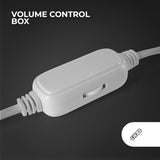 Mars Gaming MS-H, Altavoces Gaming RGB Flow, Drivers Invertidos y Sonido 3D-Surround 10W, Altavoces Compactos con Caja de Control de Volumen, Conexión Universal Jack 3.5mm, Blanco