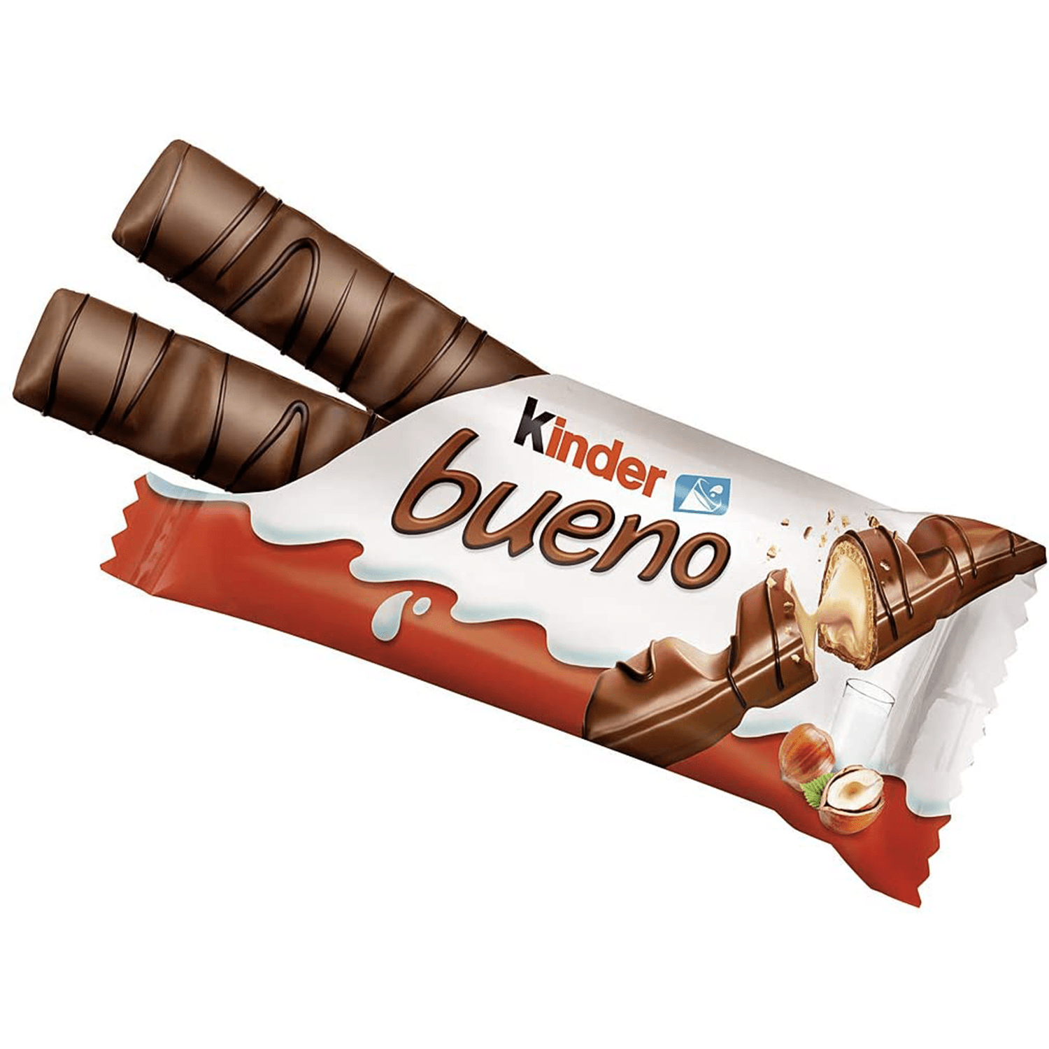 Kinder Bueno, Barritas de Chocolate y Crema de Avellanas, 15/30 Paquetes de 43g