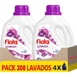 FLOTA Detergente Líquido Quitamanchas incluso en Agua Fría para Lavadora, Para Ropa Blanca y de Color, Fragancia Esencia, Pack de 4 x 42+10 Lavados = 208 Lavados