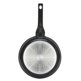 Set Sartenes Cocina Antiadherente, 3 Tamaños: 20, 24 y 28 cm de Diámetro, Calidad Cocina Profesional, Aluminio Fundido a Presión, Acabado Efecto Piedra, Revestimiento Antiadherente, Distribuye el Calor Uniformemente, Muy Resistente a Arañazos