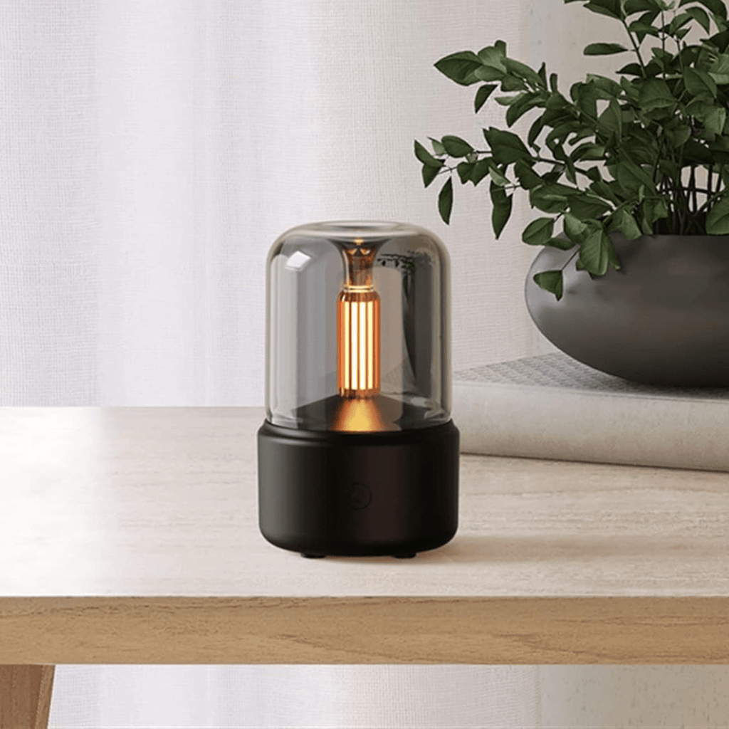 Humidificador de Aroma de 120 ml, Humidificador y Difusor de Aromas, Experiencia Relajante y Aromática, Conexión USB tipo-C, Diseño Compacto, Luz Ambiental Integrada