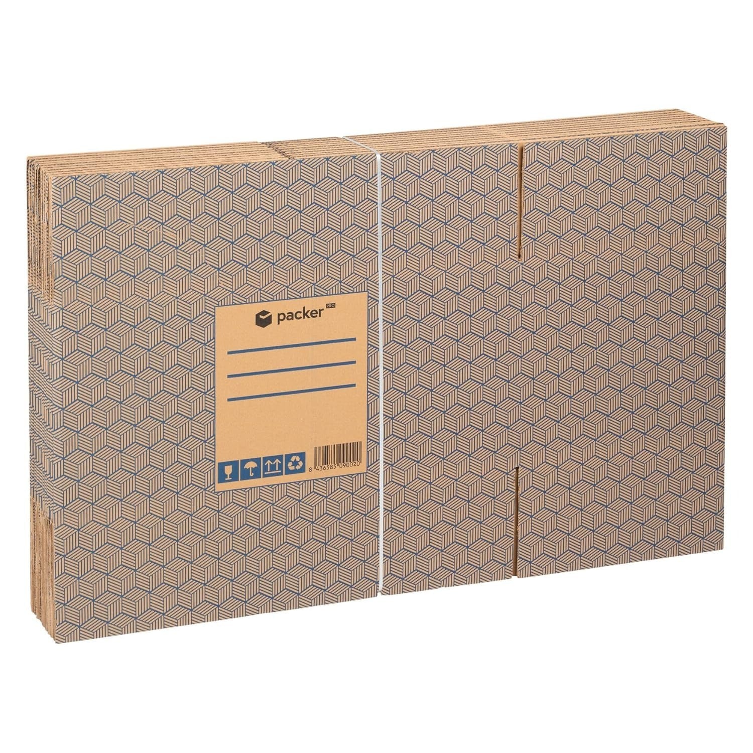Pack 10 Cajas Carton para Mudanzas y Almacenaje Ultra Resistentes con Asas