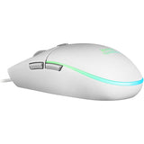 Mars Gaming MMG, Ratón Gaming Compacto 3200 dpi RGB Flow, Switches Mecánicos HUANO, Diseño Ligero Antideslizante, 6 Botones, Windows, Linux, Mac, PS4, PS5, Xbox One, Xbox Series X-S, Blanco