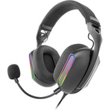 Mars Gaming MH-Pro, Auriculares Gaming ARGB Flow, Sonido Envolvente, Almohadillas Air 3D, Micrófono, PS4, PS5, Xbox One, Xbox Series X-S, Switch, Switch 2, Windows, Mac, Smartphone y Tablet, Negro