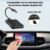 Adaptador CarPlay Inalámbrico compatible con CarPlay y Android Auto con Cable, Bluetooth 5.0, WiFi 5.8GHz, Procesador Quad-Core A53, Soporte Multimedia y Streaming, Diseño Compacto, Listo para Usar