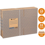 Pack 10 Cajas Carton para Mudanzas y Almacenaje Ultra Resistentes con Asas
