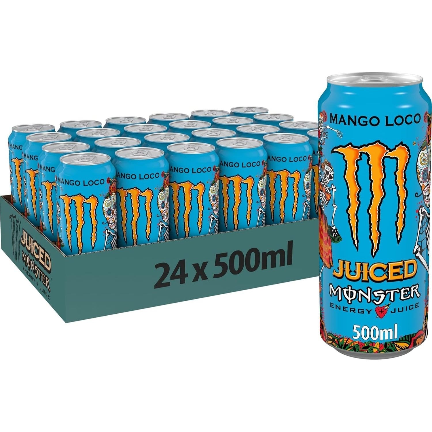 MONSTER ENERGY Bebida Energética, Refresco Energético, Pack 12/24 Latas de 500ml