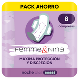Compresas Mujer Menstruación, Máxima Seguridad, Comodidad y Discreción, Diseñada para Adaptarse, Perfectas para Uso Diario - FEMME & NINA