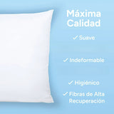 Relleno Cojín de Fibra Hueca Siliconada de Alta Recuperación, Indeformable, Suave, Mullido, Cojín para Sofá o Cama para Casa