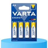 Pilas AA Alcalinas de Alto Rendimiento, VARTA Energy, Larga Duración, Energía Continua, Ideal para Controles Remotos, Juguetes Electrónicos, Linternas, Lámparas, Relojes, Cámaras y Otros Dispositivos de Uso Diario - VARTA