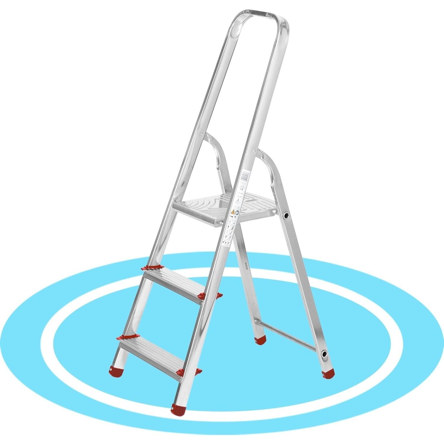 Escaleras Plegables Aluminio de Tijera Super Resistente hasta 150Kg, Acero y Aluminio Antideslizantes