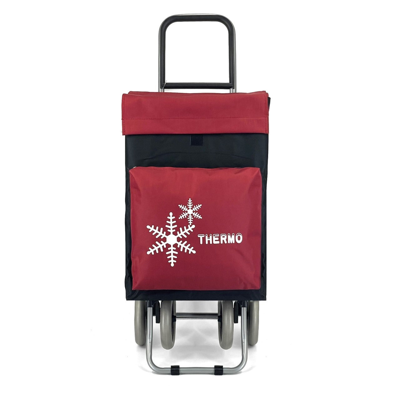 Carro Compra Plegable con Bolsillo Térmico para Congelados, Carro Plegable con Ruedas, 2 Compartimentos, Con Capacidad de hasta 50 Litros y 40 Kg de Carga Máxima, 4 Ruedas Grandes Resistentes y Estables Ideales para Facilitar el Transporte y Llevar mejor