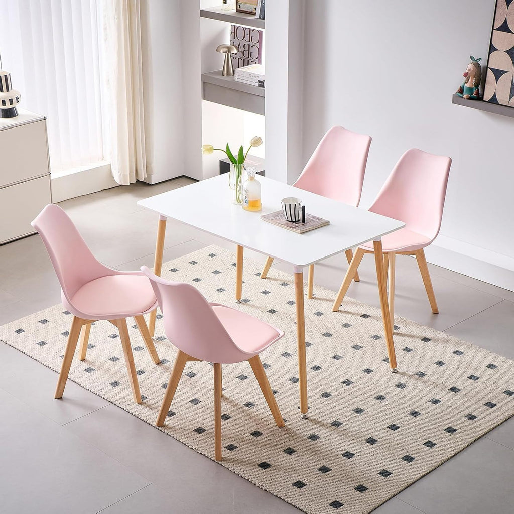 1/2/4/6 Unidad Sillas para Comedor, Sillas para Cocina con Asiento Blando, Tapizado y Patas Resistentes de Madera de Haya, Sillas Nórdicas