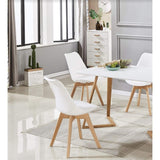 Sillas para Comedor, Sillas de Cocina con Asiento Blando, Tapizado y Patas Resistentes de Madera de Haya