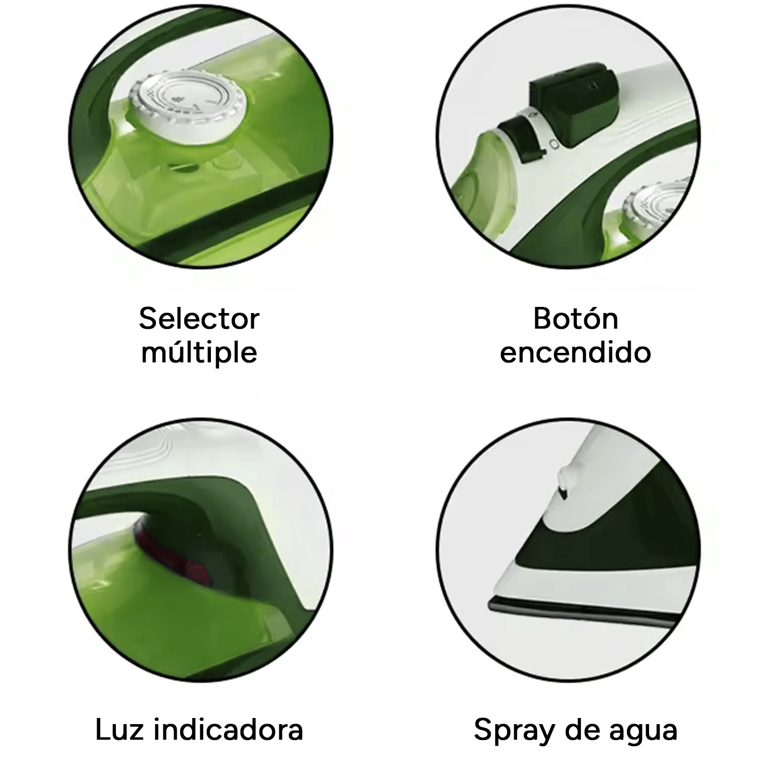 Plancha Vapor 2400W con Control de Vapor Variable, Función Autolimpiante, Suela Antiadherente y Cable de 1,9 m, Calentamiento Rápido, Ideal para Planchado Eficiente y Preciso