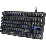Mars Gaming MKTKL, teclado H-mecánico rojo RGB 8 efectos, antighosting, portugués