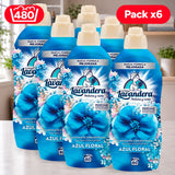 La Antigua Lavandera Suavizante para Ropa, Aroma Azul Floral, Pack de 6 Botellas de 1.76 L Cada Una, 10.56 L en Total, 480 Lavados