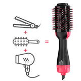Cepillo Secador Efecto Volumen, Iones Negativos, Elimina Estática y Frizz, Diseño Ovalado para Distintos Acabados, Mejora el Brillo Natural del Cabello, 3 Niveles de Temperatura, Moldea, Desenreda y Seca el Pelo, Mango Ergonómico, Cable Giratorio 360º