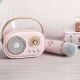Mini Karaoke Portatil, Altavoz con Micrófono Inalámbrico para Cantar, Efectos de Voz, Ideal para Fiestas