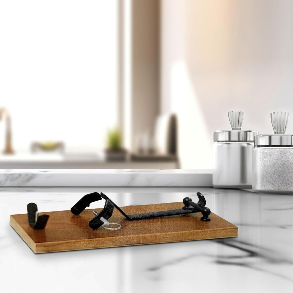 Jamonero Plegable, Jamonero Profesional, Soporte Jamonero de Madera de Pino de Alta Resistencia, Herrajes de Hierro Negro y Pinchos de Acero Inoxidable, Base Antideslizante, Soporte para Jamon, 52 x 16.8 x 29 cm