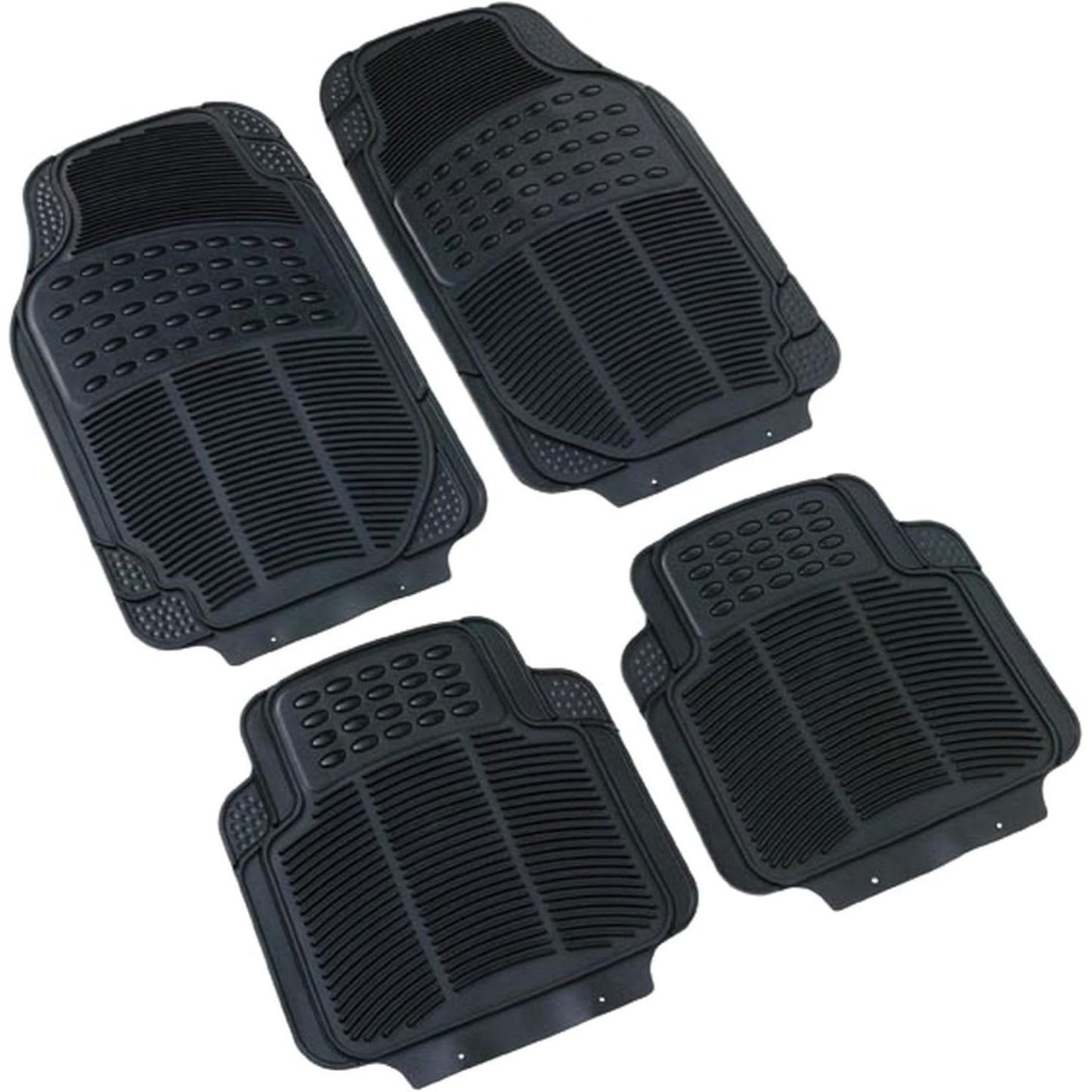 Alfombrillas Coche Antideslizantes, Set 4 Alfombrillas Universales para Coche, Hechas de PVC Duradero y Resistente, Instalación Fácil y Protección Completa para el Interior del Vehículo, Fácil de Limpiar