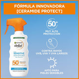 Garnier Protector Solar Spray Adultos Delial Sensitive Advanced, Ideal para Pieles Claras, Sensibles e Intolerantes al Sol, IP50+ -270 ml, Protección Avanzada Contra Rayos UVB, UVA Y UVA Largos, No Deja Manchas, 0% Grasa 0% Pegajosa