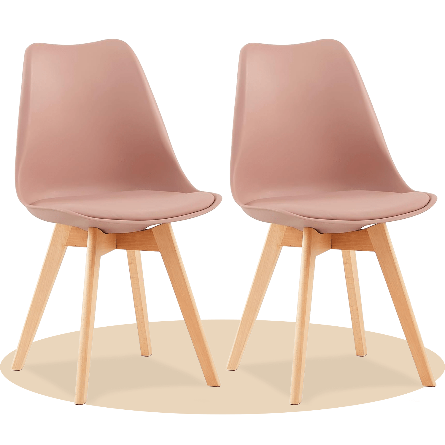 1/2/4/6 Unidad Sillas para Comedor, Sillas para Cocina con Asiento Blando, Tapizado y Patas Resistentes de Madera de Haya, Sillas Nórdicas