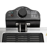 Freidora de Aceite, Freidora Eléctrica con 5 Litros de Capacidad, Ventana Superior en la Tapa, Desmontable para facilitar la Limpieza, Cesta de Gran Capacidad, Hecha de Acero, 2000 W, 39,5 x 37 x 28 cm