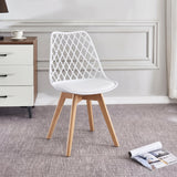 1/2/4/6 Unidad Sillas para Comedor, Sillas para Cocina con Asiento Blando, Tapizado y Patas Resistentes de Madera de Haya, Sillas Nórdicas con Diseño Tramado