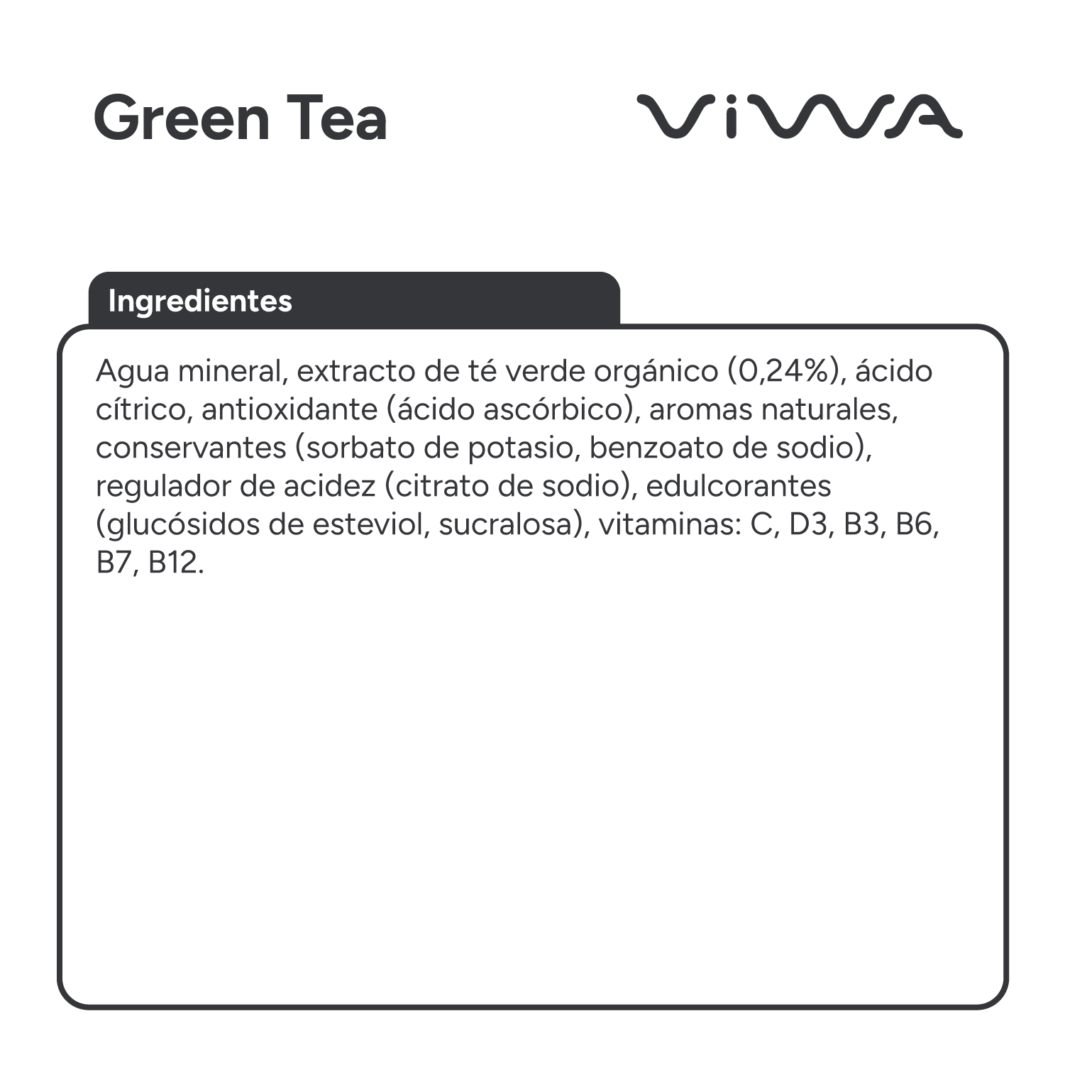 VIWA VitaminWater & Tea, Bebidas Refrescantes con Vitaminas y Minerales, Bajo en Calorías y Endulzado con Azúcar Natural de Frutas